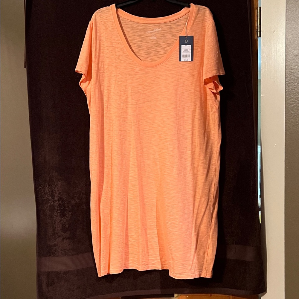 Orange Short Sleeve Dress
